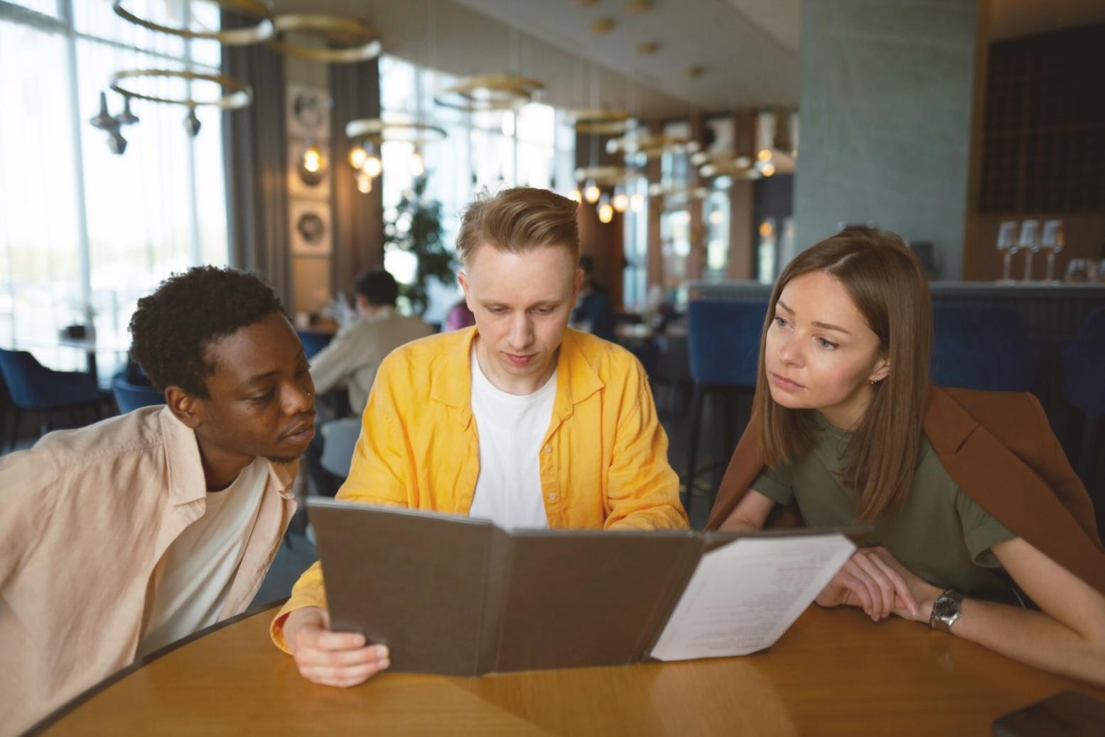 Financial planning workspace with budget documents